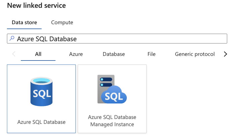 Add linked service - search Azure SQL Database.png